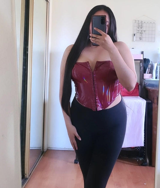 Siren corset top (wine red)