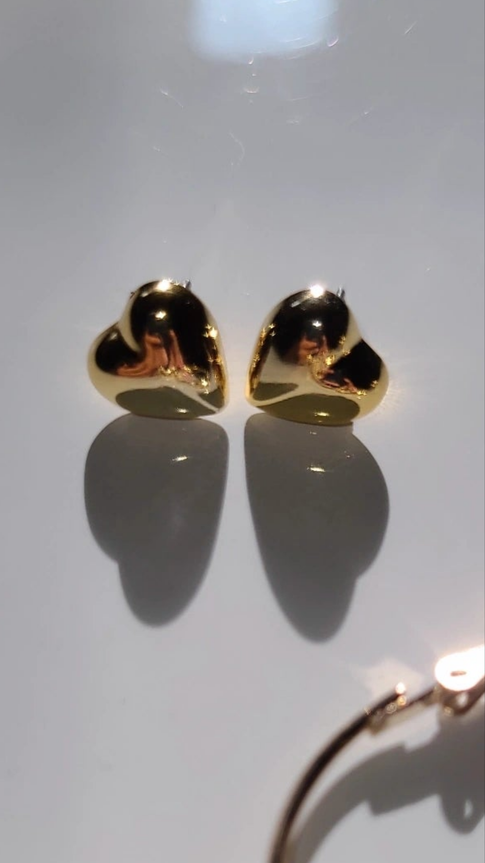 Heart hoop 3pc earrings