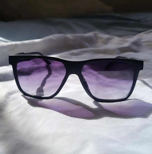Black square glasses