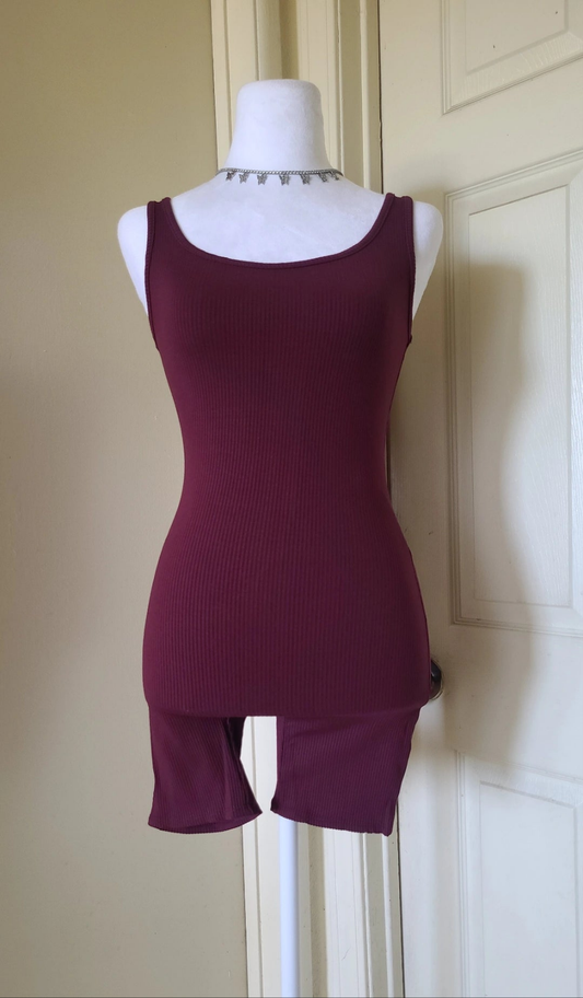 Everyday Chic Romper (Burgundy)
