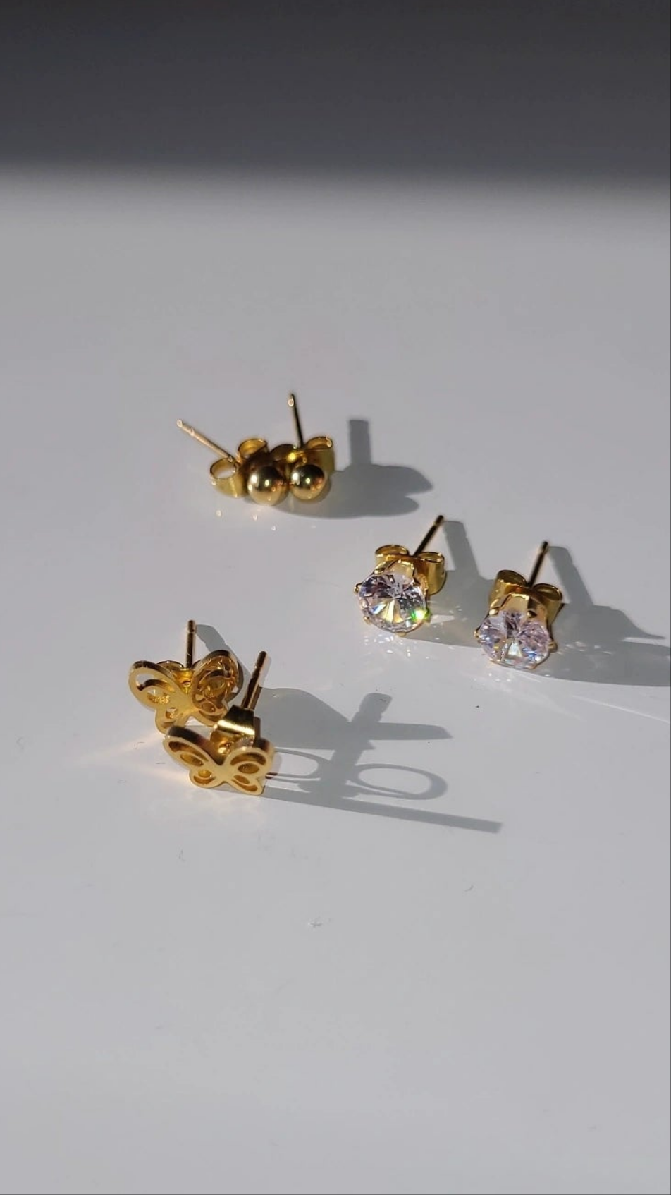 Butterfly studs 3pc earrings