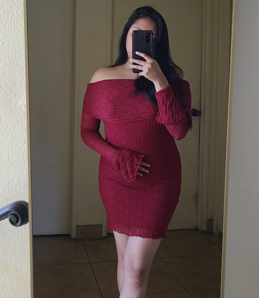 Eternal elegant dress (Burgundy)