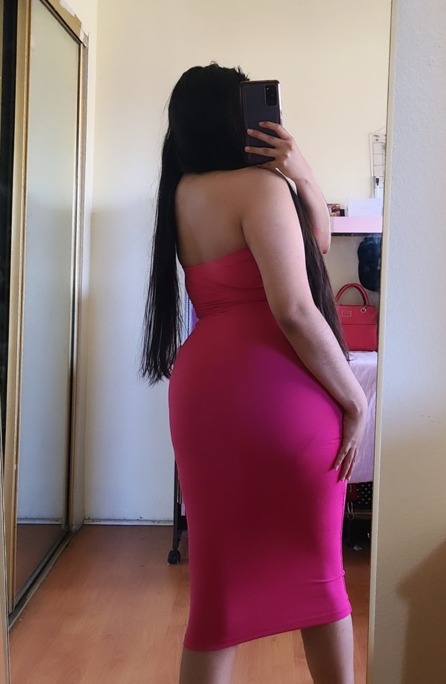 Melanie dress (Fuchsia pink)