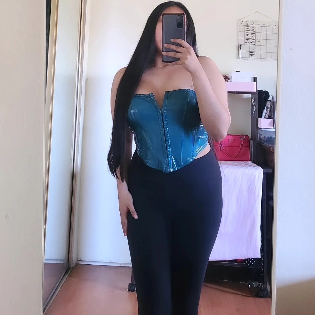 Siren corset top (teal)