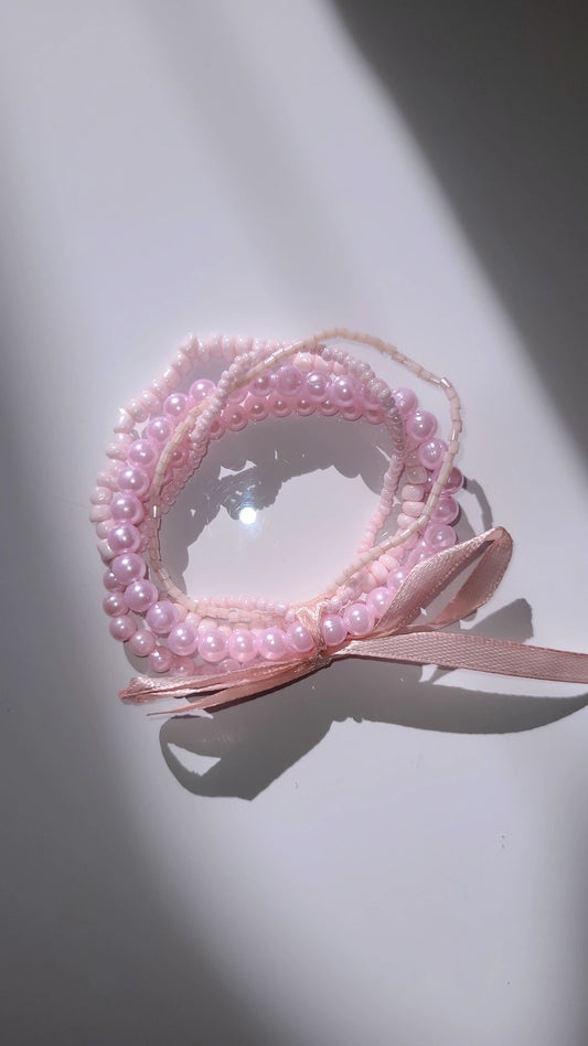 Pink pearl bracelet