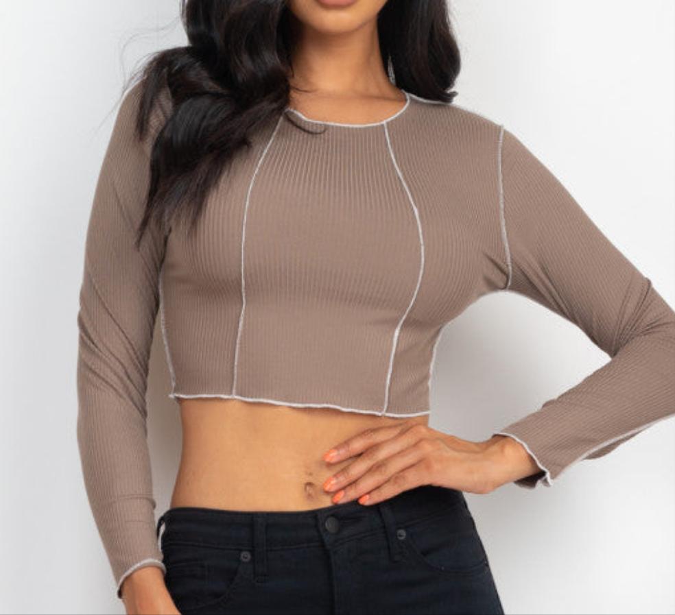 Andrea long sleeve crop top